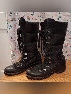 EUC RARE Deadstock Vintage Y2K Coach Poppy Beverly Moto Goth Combat Boot SZ 8.5